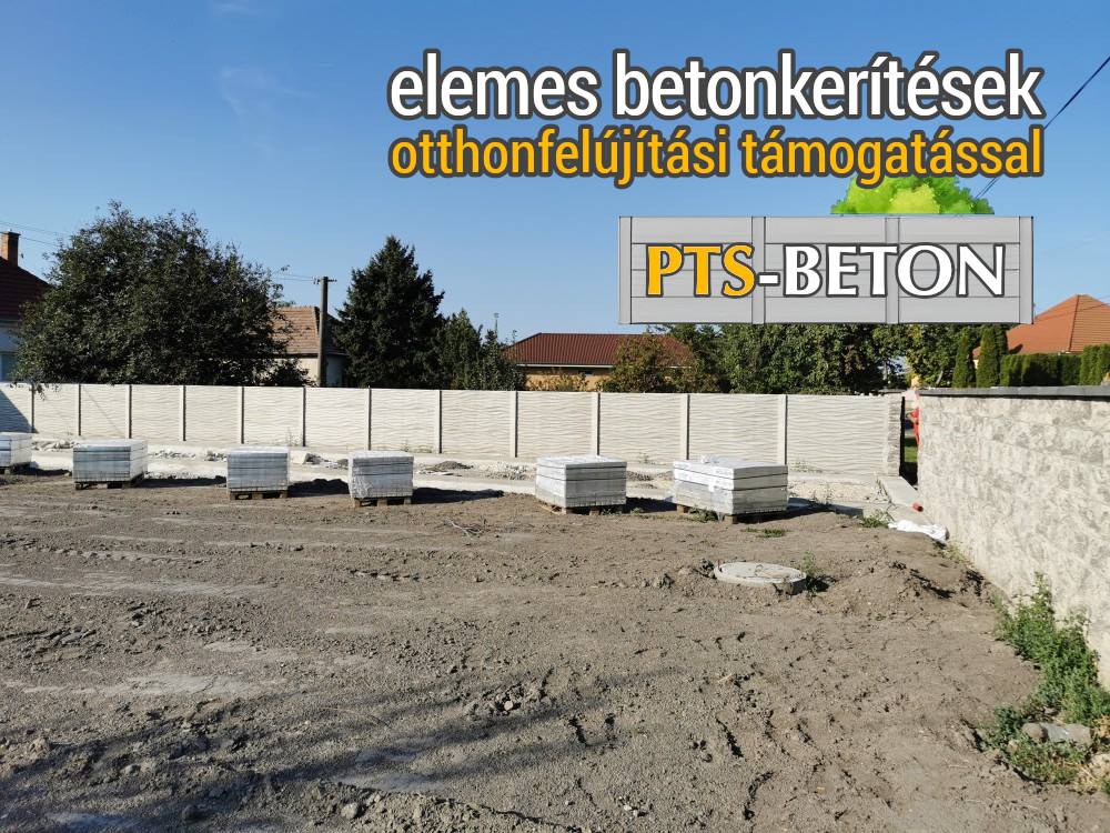 betonkerítés - Új, modern kerítés trend - PTS-Beton elemes betonkerítések.