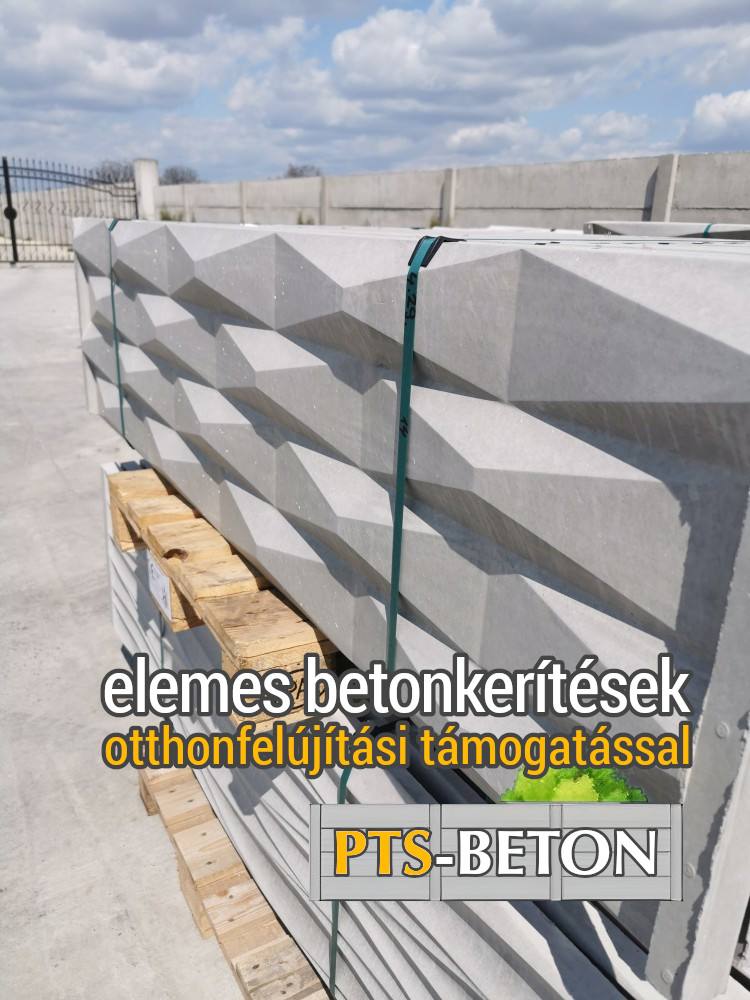 betonkerítés - Elemes betonkerítés otthonfelújítási támogatással.