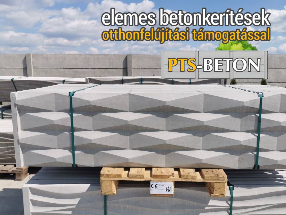 betonkerítés - GYORS TELEPÍTÉS - PTS-Beton elemes betonkerítések